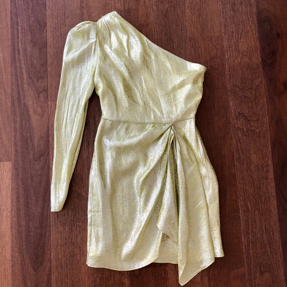 green emerald velvet dress Strapless Cocktail Dress 2 / Gold